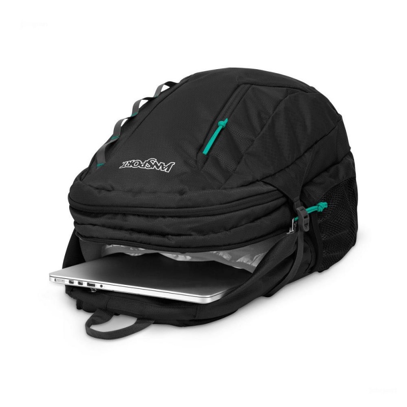 Batohy Batoh Na Notebook JanSport Agave Černé | CZXBR22564