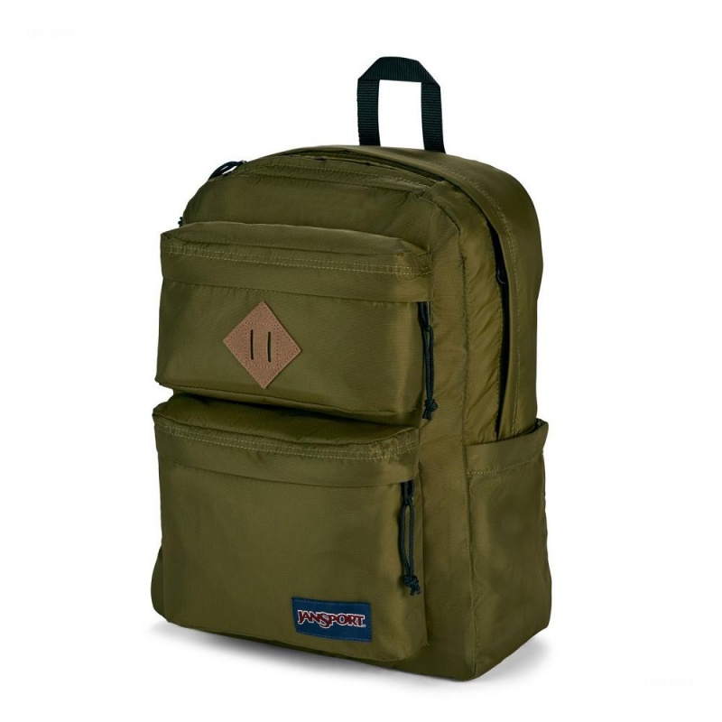 Batohy Batoh Na Notebook JanSport Double Break Olivy Zelené | CZNZX91705