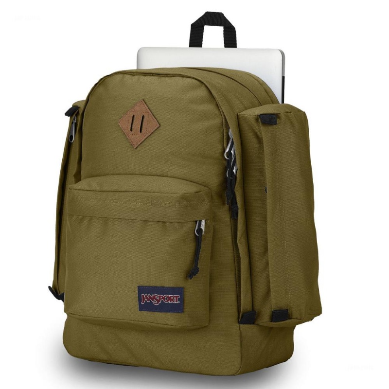Batohy Batoh Na Notebook JanSport Field Pack Olivy Zelené | ECZHC10699