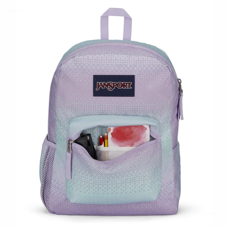 Batohy Školní batohy JanSport CROSS TOWN Fialové Zelene | YCZGT98581