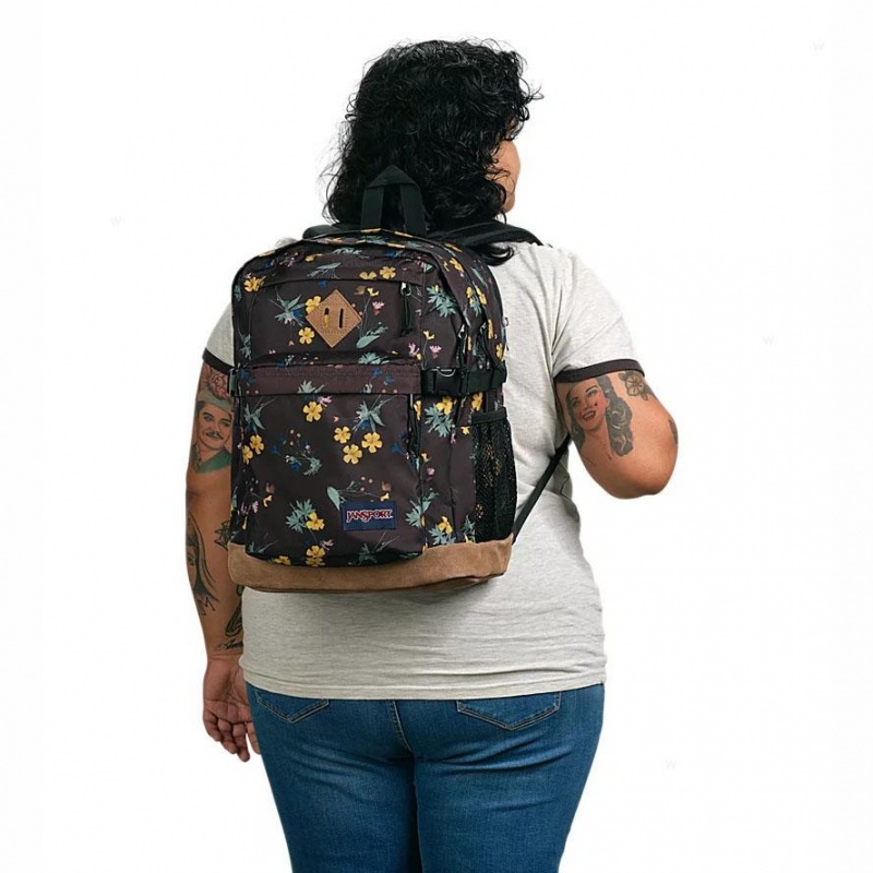 Batohy Školní batohy JanSport DARK FLORA BUNDLE Hnědé | SCZNY39556