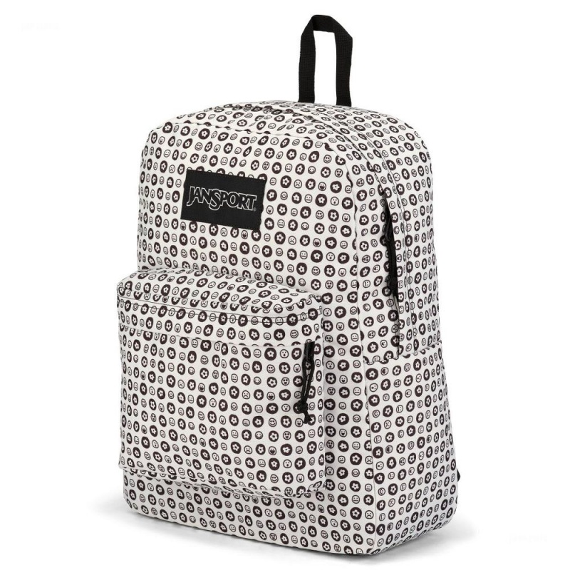 Batohy Školní batohy JanSport SuperBreak® Plus Bílé Černé | CZXBR91526
