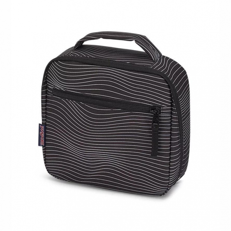 Tašky Obědová Taška JanSport LUNCH BREAK Černé Bílé | CZJVR75257
