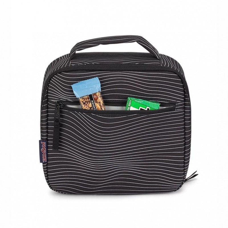 Tašky Obědová Taška JanSport LUNCH BREAK Černé Bílé | CZJVR75257